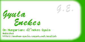 gyula enekes business card